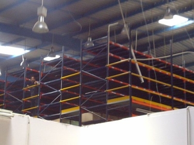 Blue Mild Steel Three Tier Racks